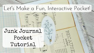 Interactive Vintage Music Pocket Tutorial - Add To Your Junk Journal!