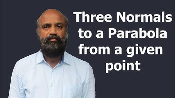 three normals to a parabola from a given point