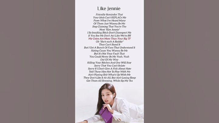 JENNIE - Like Jennie english version lyrics #blackpink #jennie #likejennie