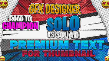 Premium Text For your Thumbnail || By infinitegfx