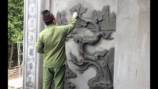 Beautiful Art Rendering Sand And Cement On Wall Concrete - Amazing Building Construction