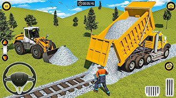 Railway Construction Simulator 3D - Construction JCB Game 2025 - Android Gameplay 