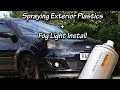 Spraying Exterior Plastics + Fog Light Install (Fiesta MK6)