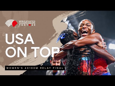 Richardson anchors USA to third 4x100m title in a row | World Athletics Championships Tokyo 25