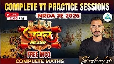 NRDA JE 2026 || अटल BATCH || LEC-03 || COMPLETE MATHS || by Shashwat Sir #nrdaje