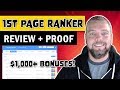 1st Page Ranker Review + Bonuses [PROOF]