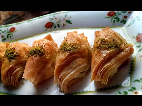 Turkish Shobiyet Baklava (Cream Filled Baklava) Recipe - biyet Baklava