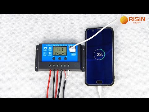 risin how to use pwm solar charge controller to charge cell phone and solar battery