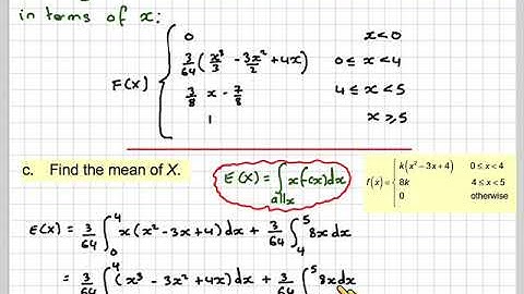 The mean, CDF and median from a continuous random variable
