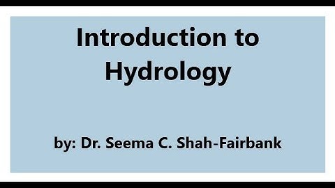 Introduction to Hydrology