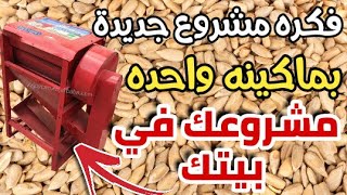 فكره مشروع مربح  المنزل لم تخطر على بال احد | مشروع ماكينة تقشير اللب