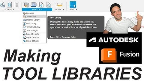 Making tool libraries in the Manufacture Workspace in Autodesk Fusion