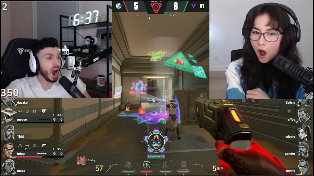 bdog INSANE CLASSIC Smoke ACE , Kyedae & Tarik reacts (LG vs V1) YouTube