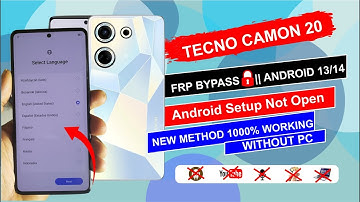 Tecno Camon 20 (CK6) Frp Bypass Android 13 New Method Without PC 2025|