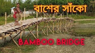 Build Bamboo Bridge For Villagers To Cross River