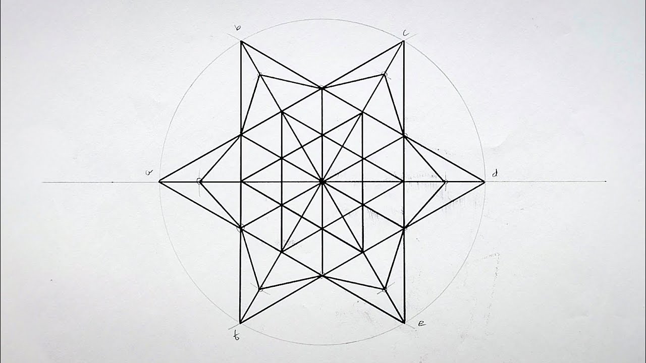 How to Draw a Perfect 12 Pointed Star with Compass and Ruler ...