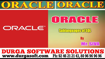 Oracle ||  Sublanguages of SQL by Siva