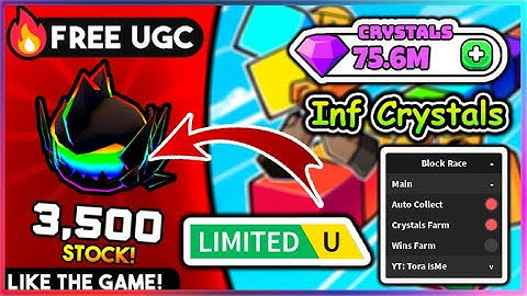 [UGC LIMITED] Roblox Block Race Script - Infinite Crystals | Collect Block