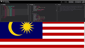 Flag of Malaysia: pure CSS, 1 div