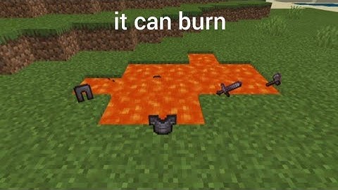 Minecraft netherite items can burn in lava (Minecraft logic)