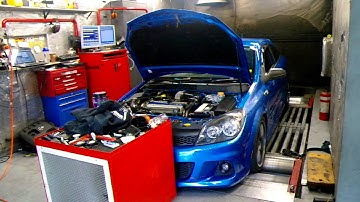 Astra VXR rolling road dyno run EDS 335PS 480NM dangerously lean tune- Run 2