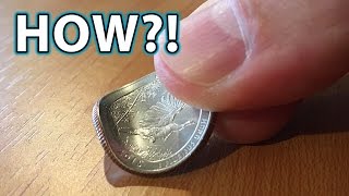 How To Bend A Coin With Fingers Magic Trick