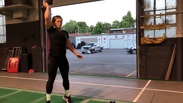 DB Single Arm Hang Clean To Overhead