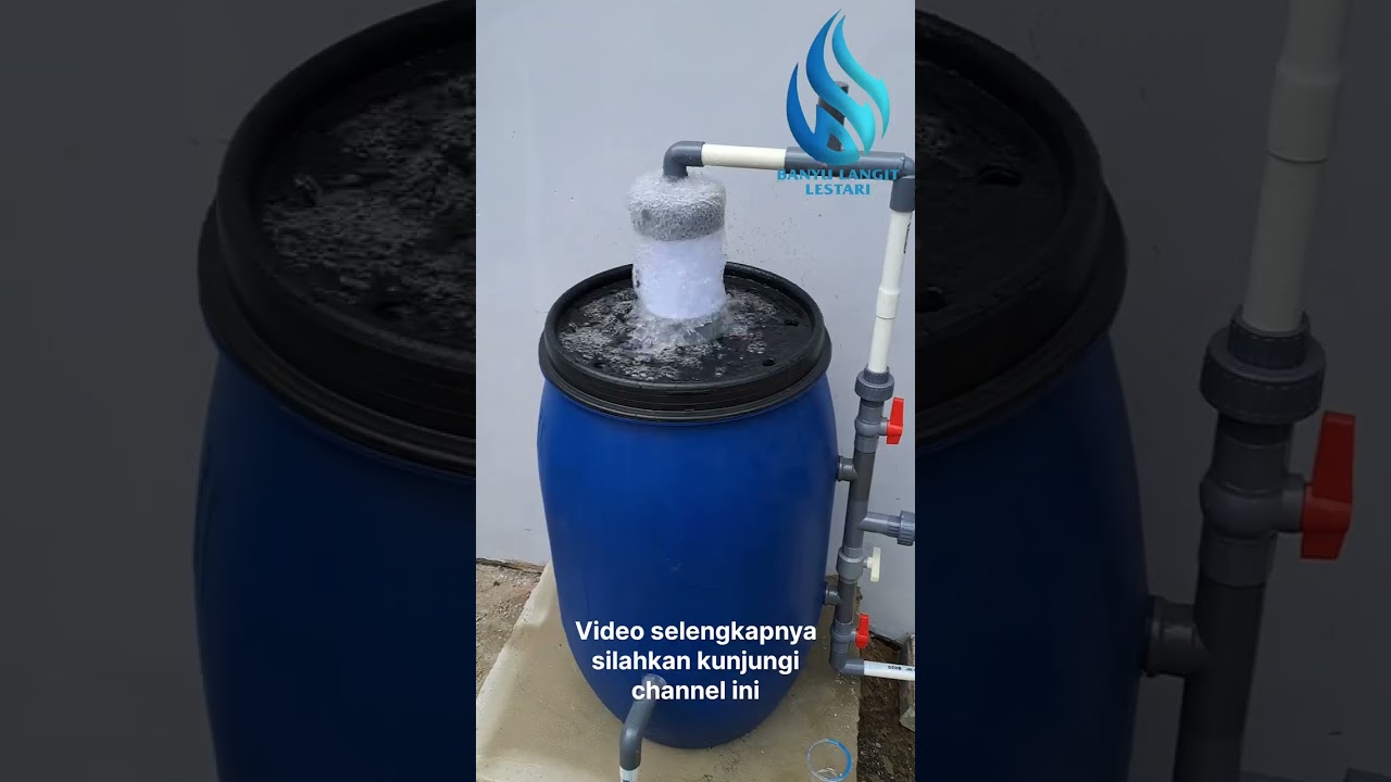 Filter air sumur bor zat besi tinggi pakai drum 120 liter instalasi pipa 3/4 inch