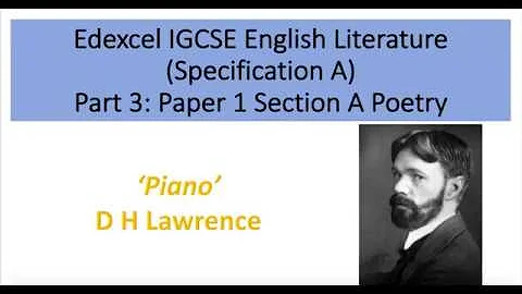 Analysis of 'Piano' by D H Lawrence