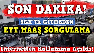 SGK duyurdu.EYT'liler için maaş hesaplama.SGK'da kuyruk beklemeye son.Son dakika açıklaması