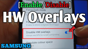 How to enable or disable hw overlays on Samsung Galaxy A02 | Hardware Accelerated Rendering