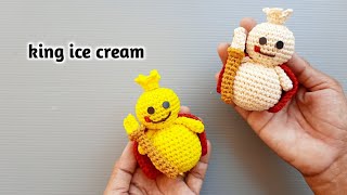 amigurumi boneka mixu || crochet king ice cream amigurumi