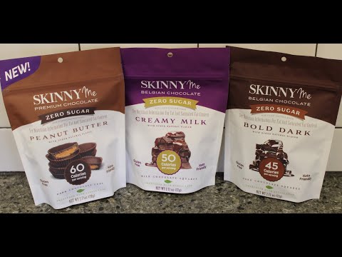 Skinny Me Zero Sugar: Peanut Butter Cups, Creamy Milk Squares & Bold Dark Chocolate Squares