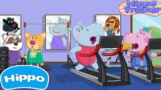 Hippo 🌼 Baby Fitness Games 🌼 Hippo Trainer 🌼 Cartoon game for kids screenshot 5