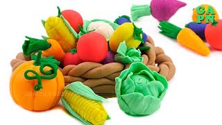 Cómo hacer verduras con Play Doh  | Aprender colores para niños | Aprender nombres de verduras