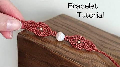 Micro macrame bracelet tutorial with beads 