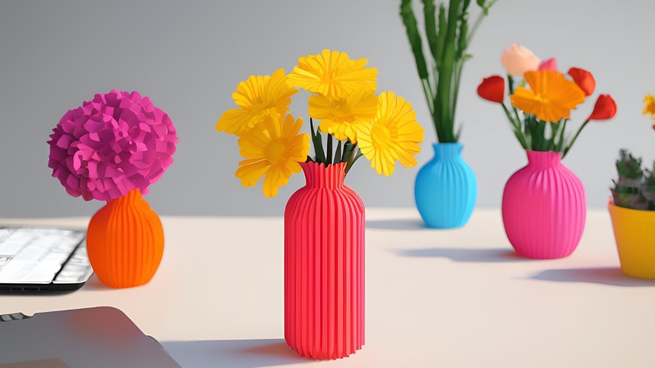 Design a Flower Vase in Tinkercad Using the Scribble Tool | Easy 3D Modeling for Kids.