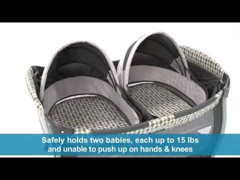 twin bassinet pack and play