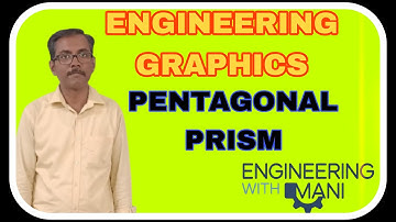 Engineering Graphics/Projection of Solids/Pentagonal Prism/Short with Concept/ Clearly explained