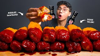 Sumpah Nagih Mukbang Risoles Mayo Ham Telur Disiram Saus Samyang