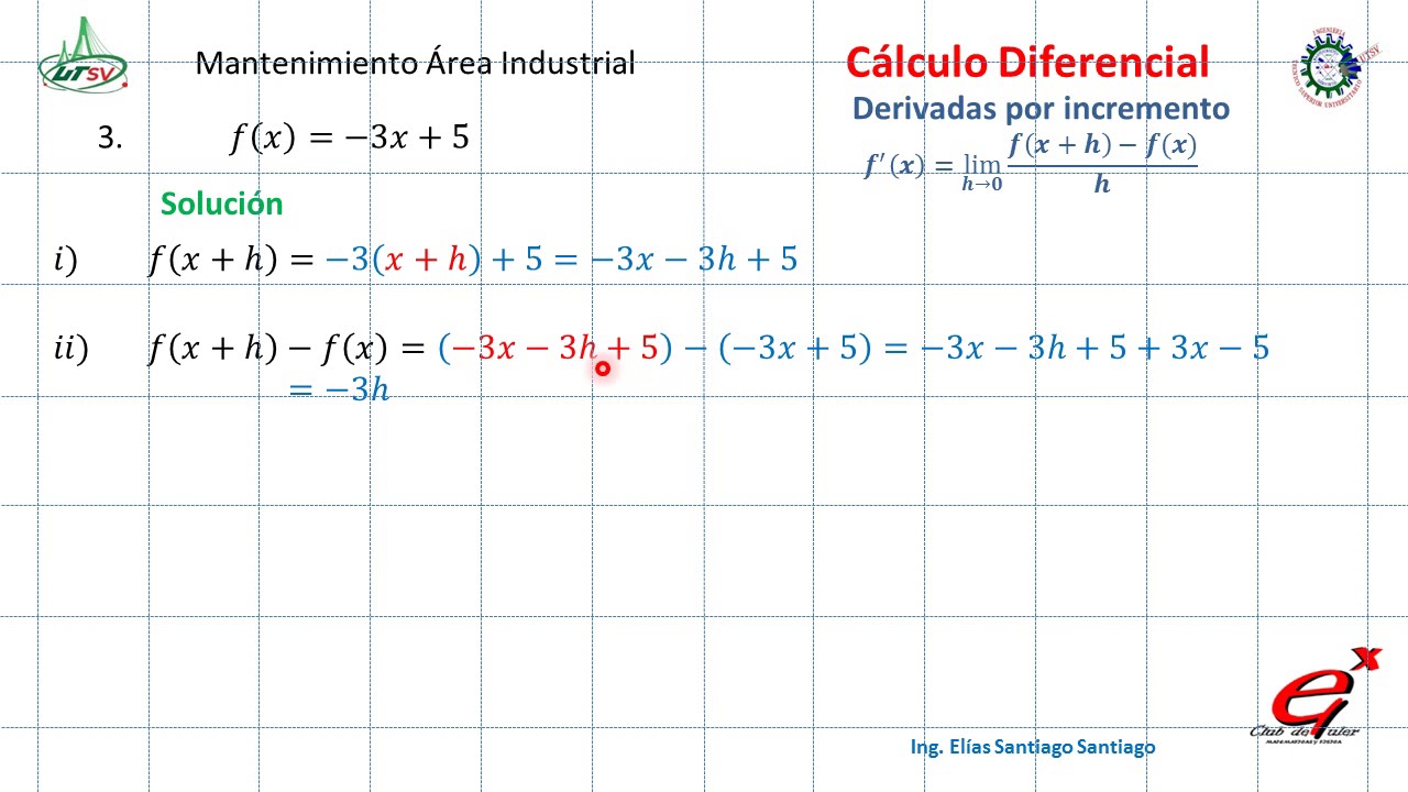 Calculo de derivadas por incremento Segunda parte YouTube