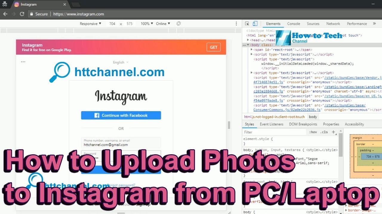 How to Upload Photos to Instagram from PC/Laptop 