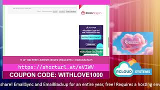 EmailSync and EmailBackup 1000 license giveaway event
