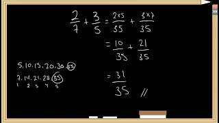 2/7+3/5=...?? Matematika Dasar