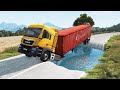 Cars vs Giant Pit Deep Water - Truck Vs Police Cars – BeamNG.Drive | BeamNG Nation #50