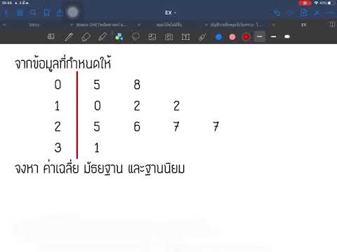 ค่าเฉลี่ย มัธยฐาน ฐานนิยม แผนภาพต้น_ใบ