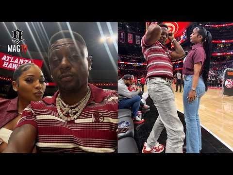 "I'm Back" Boosie & Fiancee Rajel Reconcile & Attend Hawks 1st Preseason Game! 💔