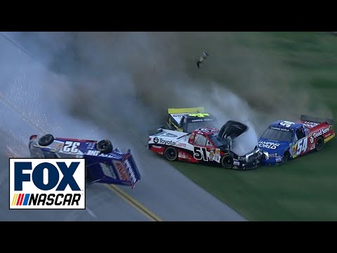 Massive Last Lap Wreck in NASCAR Trucks Race - Talladega 2013