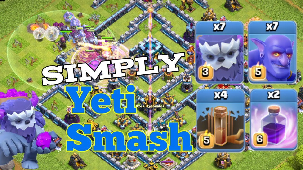 'Simple Yeti Smash' Th13 Yeti Bowler Legend League Attacks 2020 July