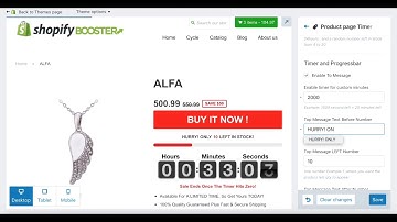 Instruction timer - Shopify Booster